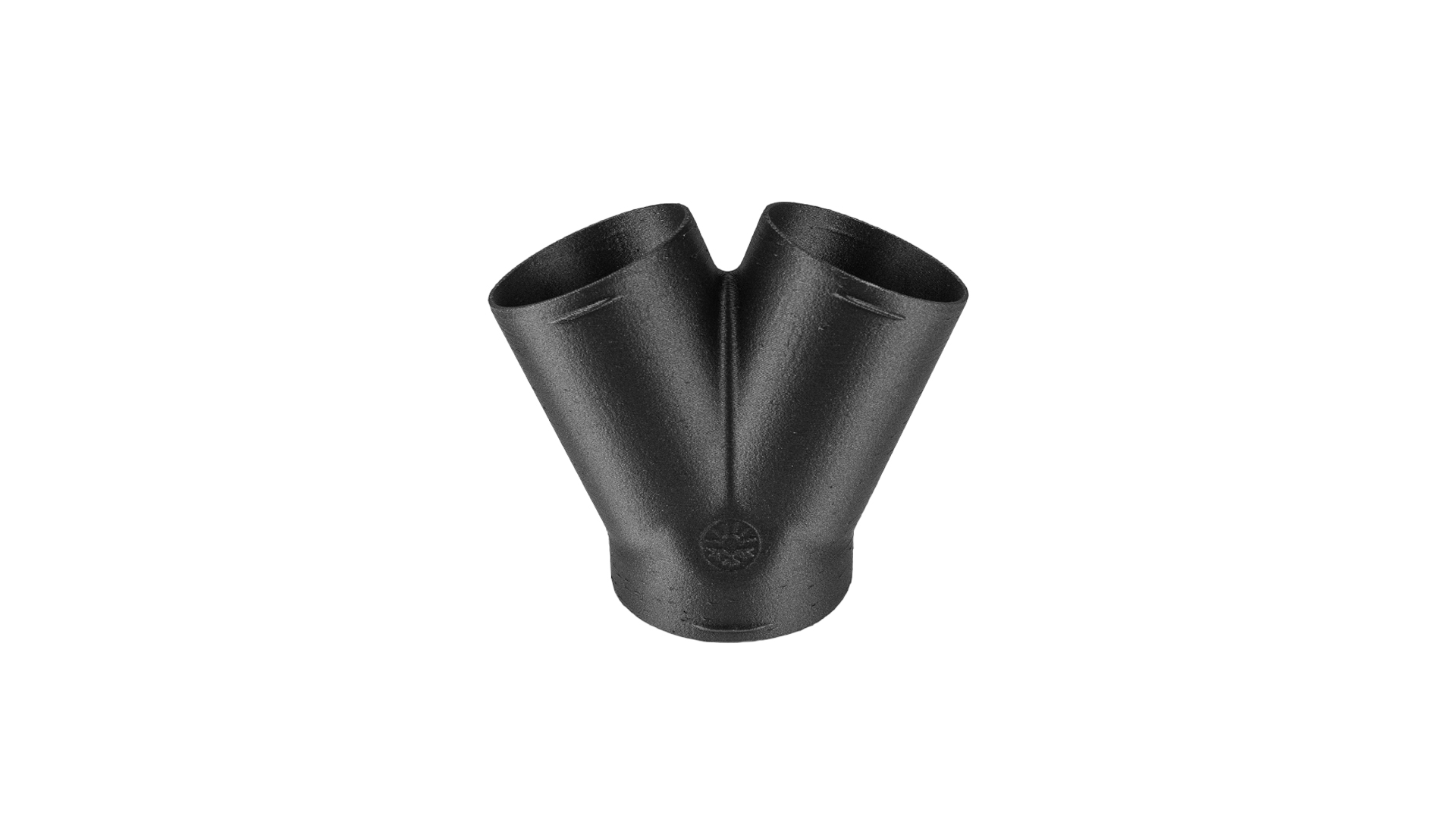 Y-shape transition — Ø 90-2*75 mm / 120° / Color: Black